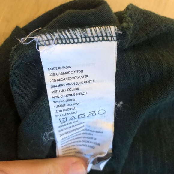 Prana Forest Green Organic Cotton Long Sleeve Henley - Picture 7 of 7